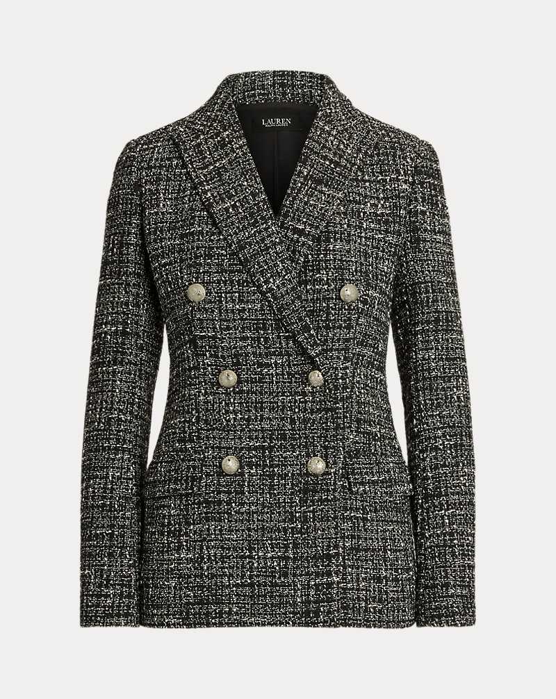 Blazers Ralph Lauren Double-Breasted Boucle Mujer Creme | RZCFJIQ-07 - vista 2