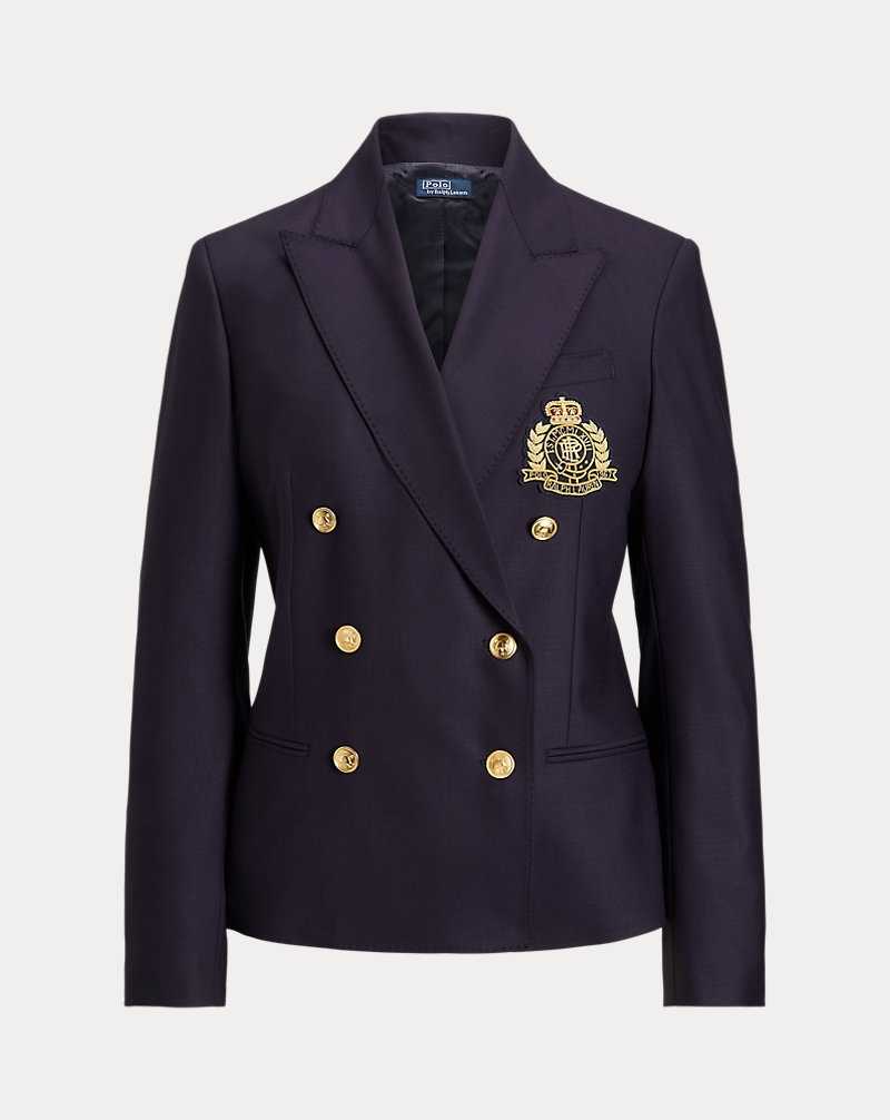 Blazers Ralph Lauren Double-Breasted Crest Mujer Azul Marino | ICYUKPJ-97 - vista 2