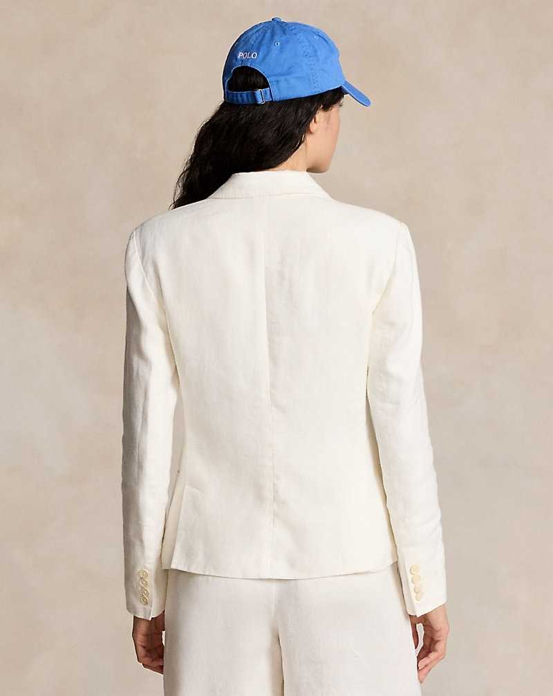 Blazers Ralph Lauren Double-Breasted Linen Mujer Nevis | GUAEDCX-92 - vista 4