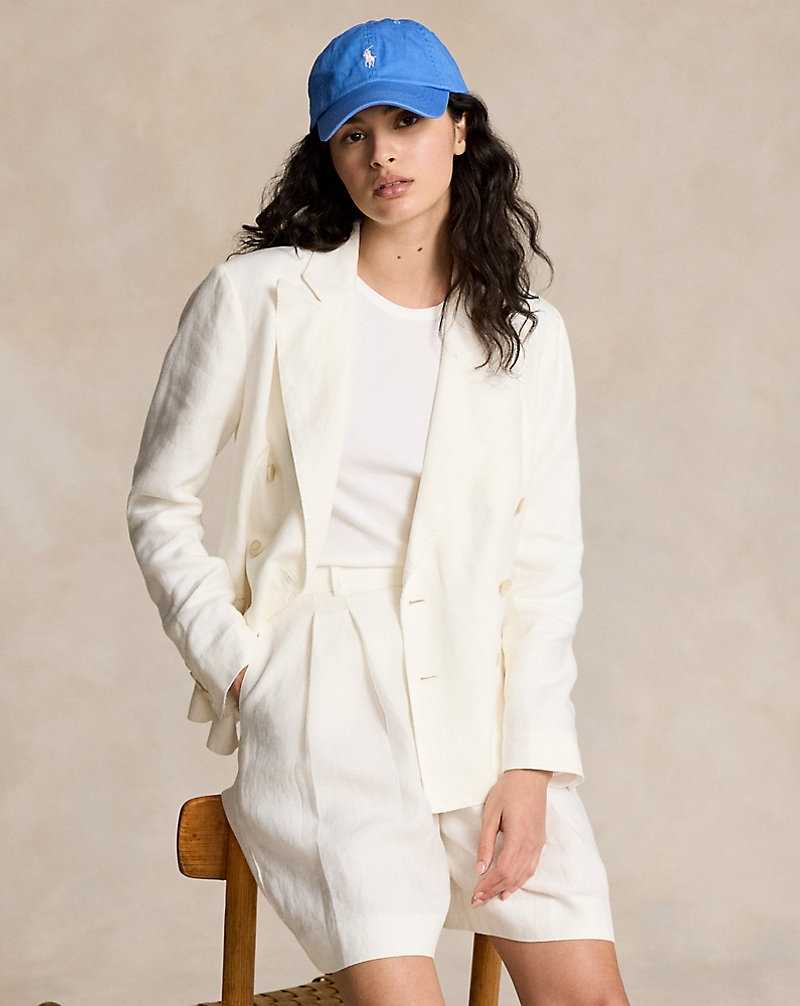 Blazers Ralph Lauren Double-Breasted Linen Mujer Nevis | GUAEDCX-92 - vista 1