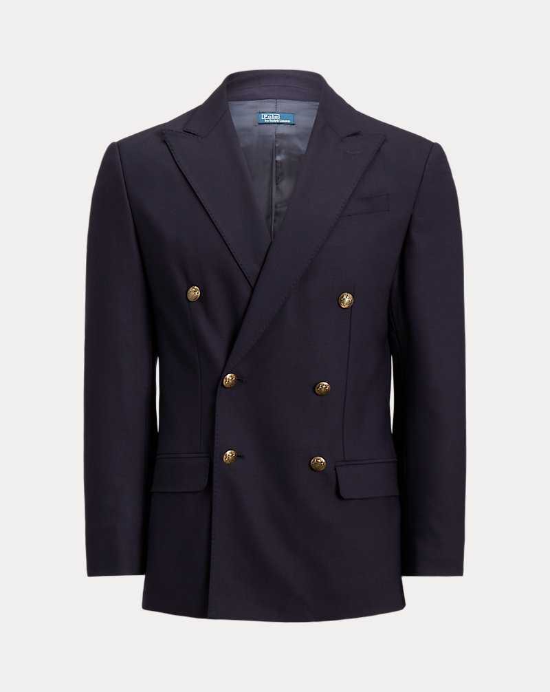 Blazers Ralph Lauren Double-Breasted Wool-Blend Mujer Azul Marino | BKPFNVX-32 - vista 2