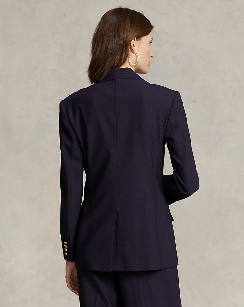 Blazers Ralph Lauren Double-Breasted Wool-Blend Mujer Azul Marino | BKPFNVX-32 - vista 4