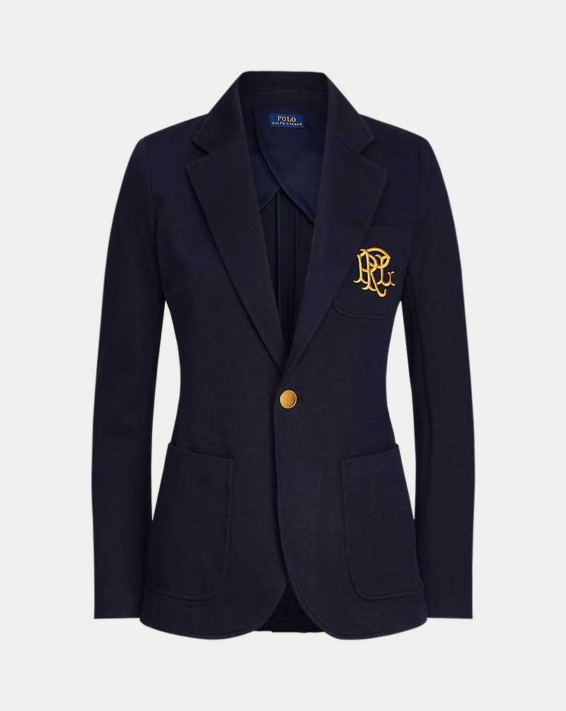 Blazers Ralph Lauren Double-Knit Jacquard Mujer Azul Marino | JZOBLXM-43 - vista 2