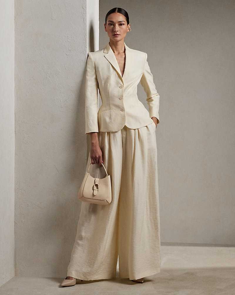 Blazers Ralph Lauren Elitsa Glossy Mujer Butter | GHYOUEQ-68 - vista 3