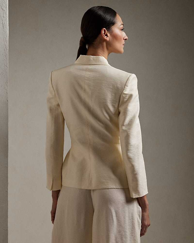 Blazers Ralph Lauren Elitsa Glossy Mujer Butter | GHYOUEQ-68 - vista 4