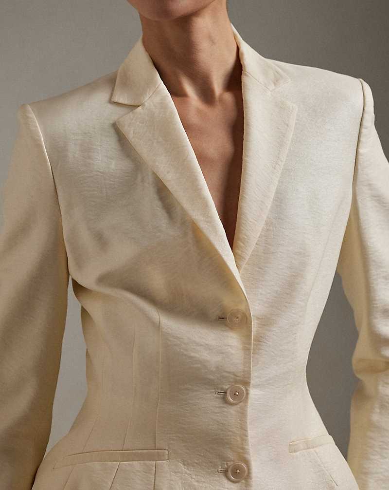 Blazers Ralph Lauren Elitsa Glossy Mujer Butter | GHYOUEQ-68 - vista 5