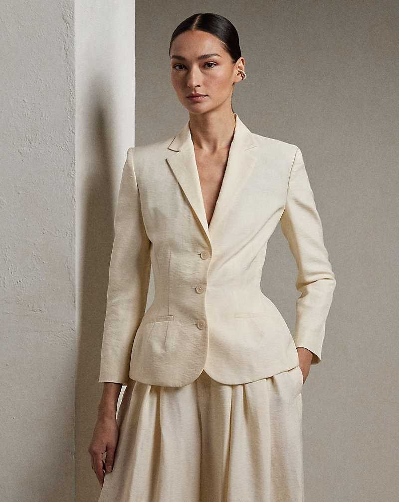 Blazers Ralph Lauren Elitsa Glossy Mujer Butter | GHYOUEQ-68 - vista 1