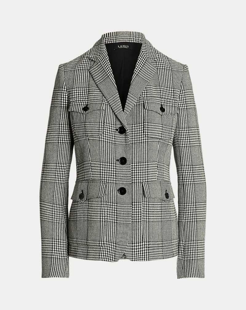 Blazers Ralph Lauren Glen Plaid Tweed Mujer Creme | JBDGAWX-78 - vista 2