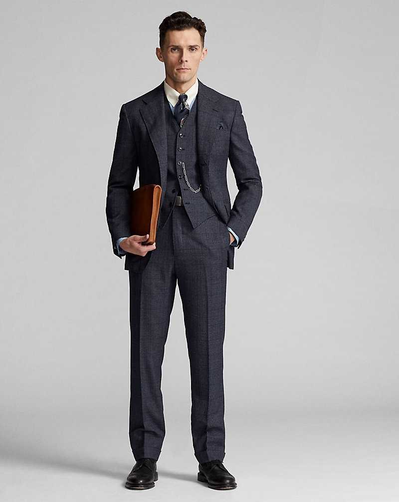 Blazers Ralph Lauren Glen Plaid Twill Hombre Azules | QXDGSLW-15 - vista 2
