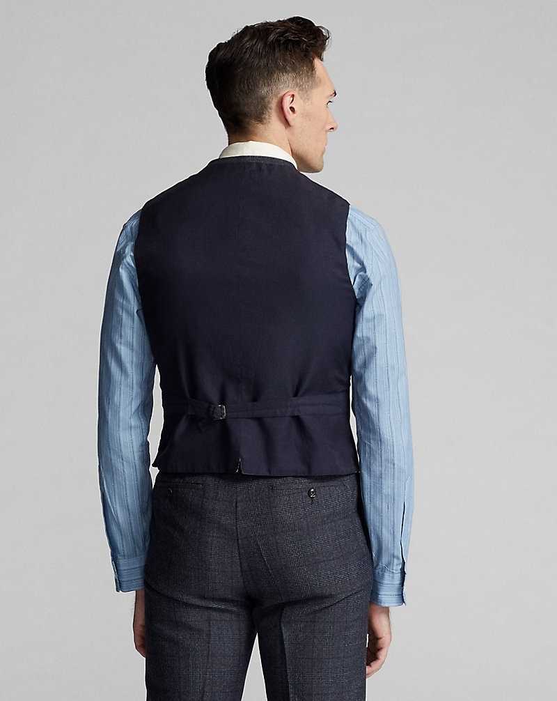 Blazers Ralph Lauren Glen Plaid Twill Waistcoat Hombre Azules | NWRGTAX-76 - vista 4