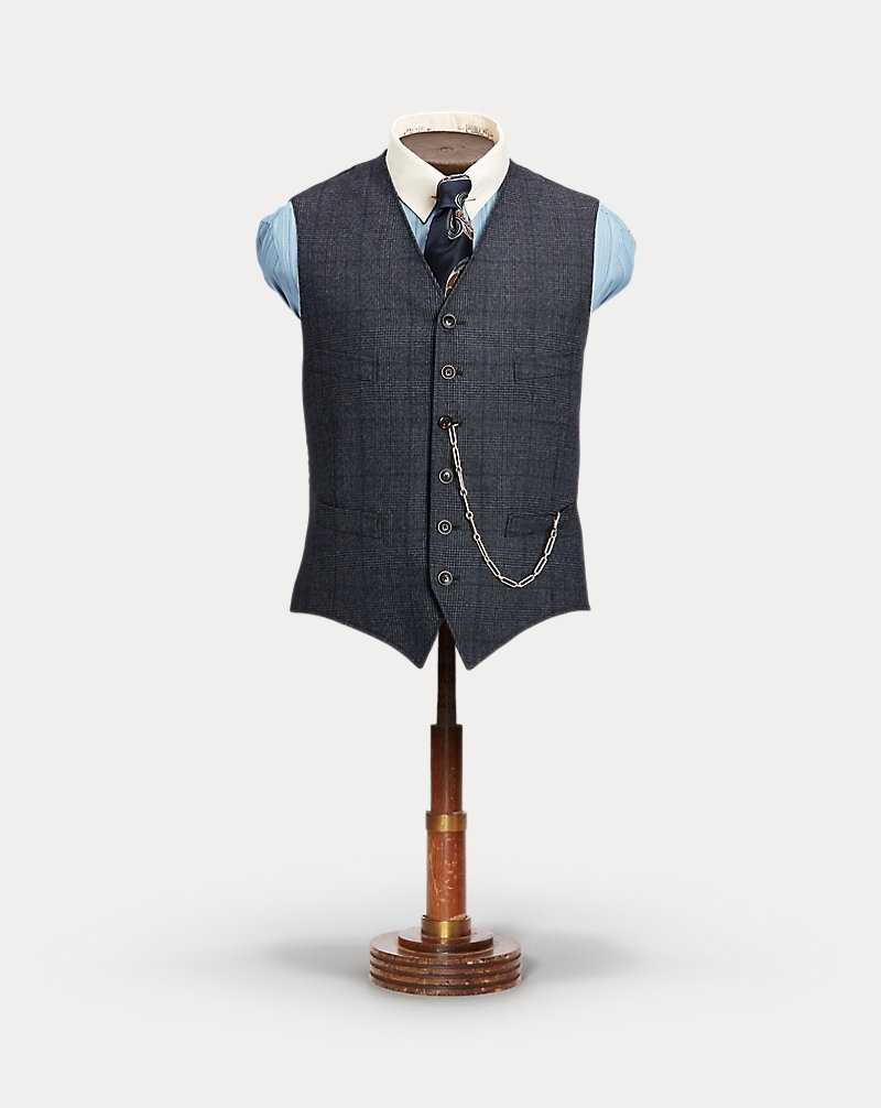 Blazers Ralph Lauren Glen Plaid Twill Waistcoat Hombre Azules | NWRGTAX-76 - vista 1