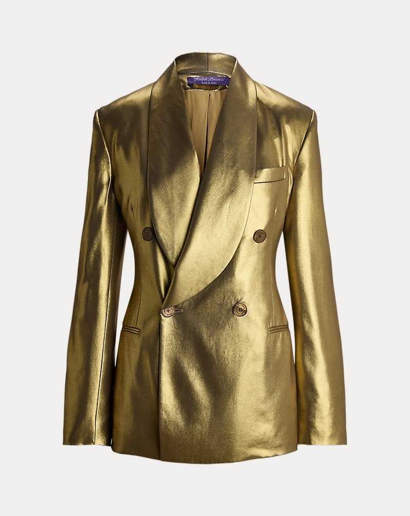 Blazers Ralph Lauren Gregory Foiled Georgette Mujer Dorados | MDYKJNE-38 - vista 2