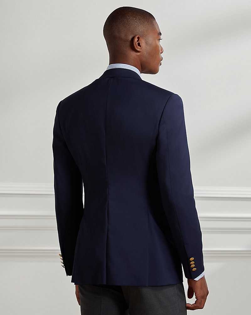 Blazers Ralph Lauren Gregory Hand-Tailored Wool Serge Hombre Azul Marino | VZJQXKA-08 - vista 4