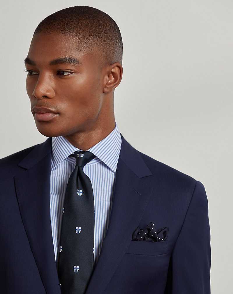 Blazers Ralph Lauren Gregory Hand-Tailored Wool Serge Hombre Azul Marino | VZJQXKA-08 - vista 5