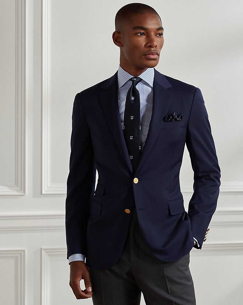 Blazers Ralph Lauren Gregory Hand-Tailored Wool Serge Hombre Azul Marino | VZJQXKA-08 - vista 1