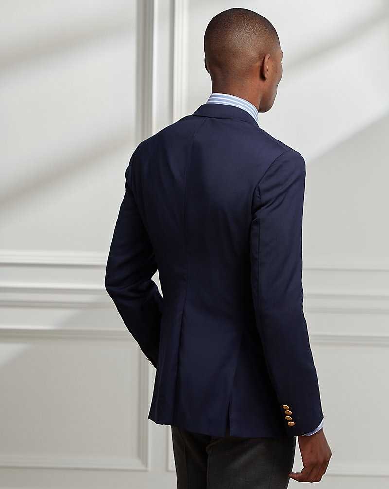 Blazers Ralph Lauren Gregory Hand-Tailored Wool Serge Hombre Azul Marino | ZFLOMDU-98 - vista 4