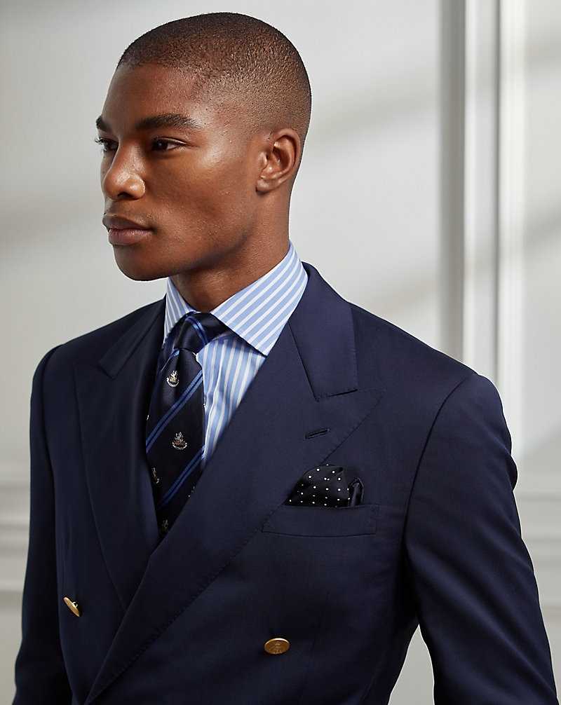 Blazers Ralph Lauren Gregory Hand-Tailored Wool Serge Hombre Azul Marino | ZFLOMDU-98 - vista 5
