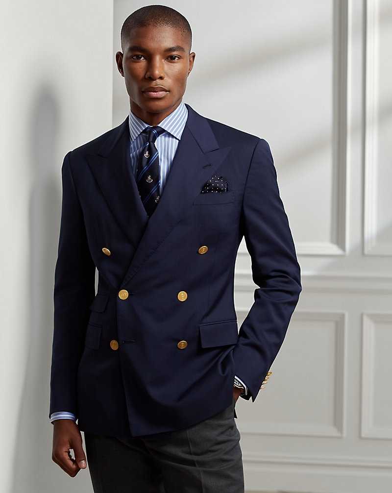 Blazers Ralph Lauren Gregory Hand-Tailored Wool Serge Hombre Azul Marino | ZFLOMDU-98 - vista 1