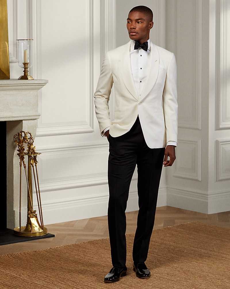 Blazers Ralph Lauren Gregory Hand-Tailored Wool Dinner Hombre Creme | AJGOELW-43 - vista 3