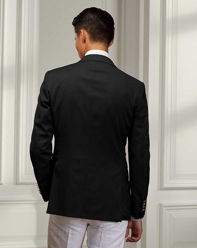 Blazers Ralph Lauren Gregory Hand-Tailored Wool Serge Hombre Negros | HMAKLWR-31 - vista 4