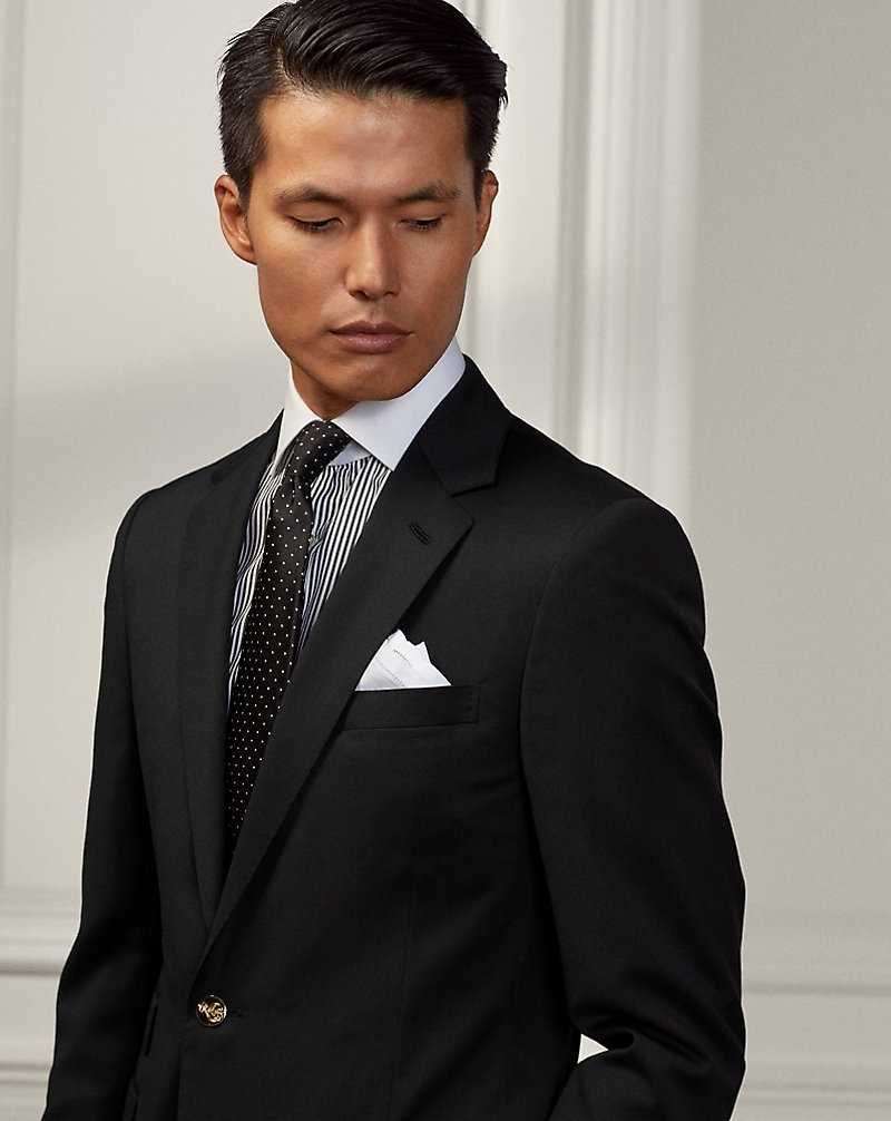 Blazers Ralph Lauren Gregory Hand-Tailored Wool Serge Hombre Negros | HMAKLWR-31 - vista 5