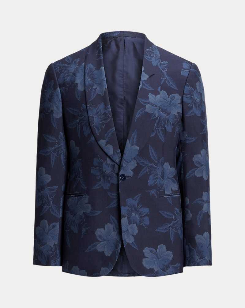 Blazers Ralph Lauren Gregory Handmade Hibiscus Silk Hombre Indigo/Navy Multi | QHRZYMT-19 - vista 2
