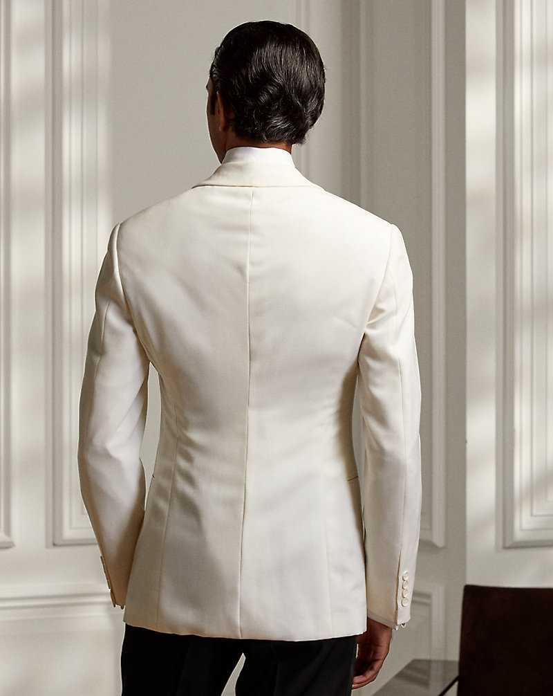 Blazers Ralph Lauren Gregory Handmade Wool Dinner Hombre Creme | UIHRPOK-72 - vista 4