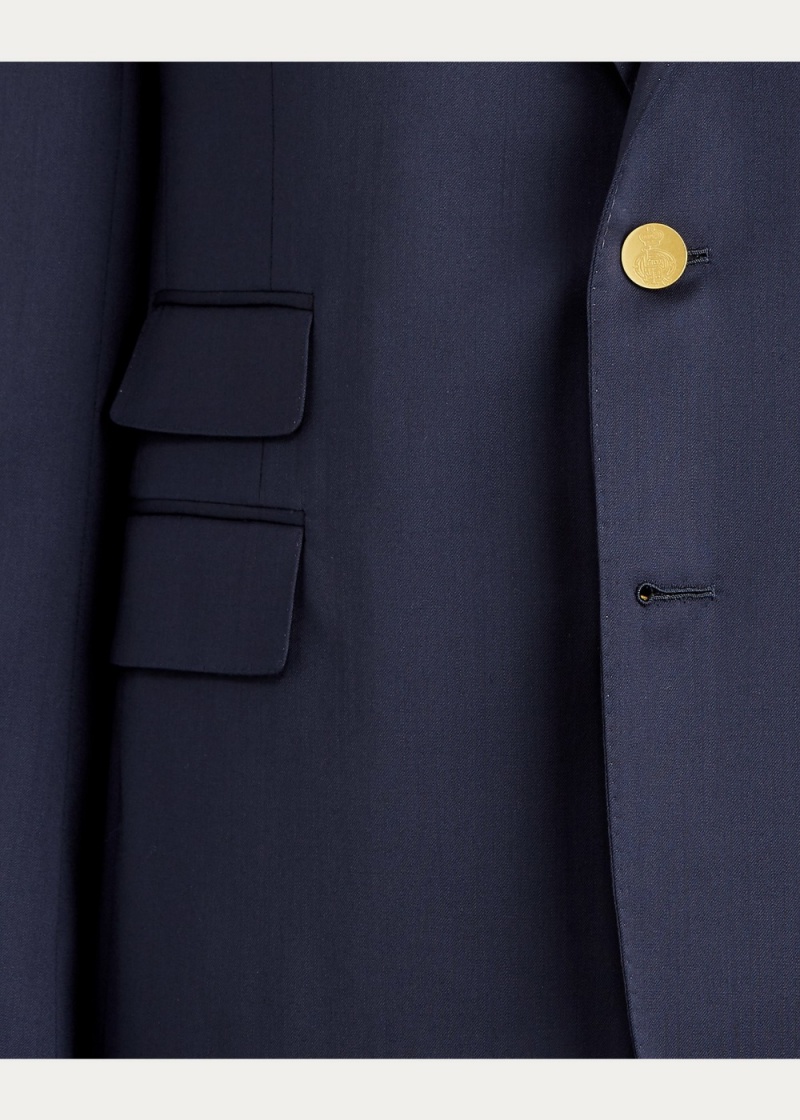 Blazers Gregory Lana Serge Notch-Lapel Hombre Azul Marino | RLVN38715 - vista 2