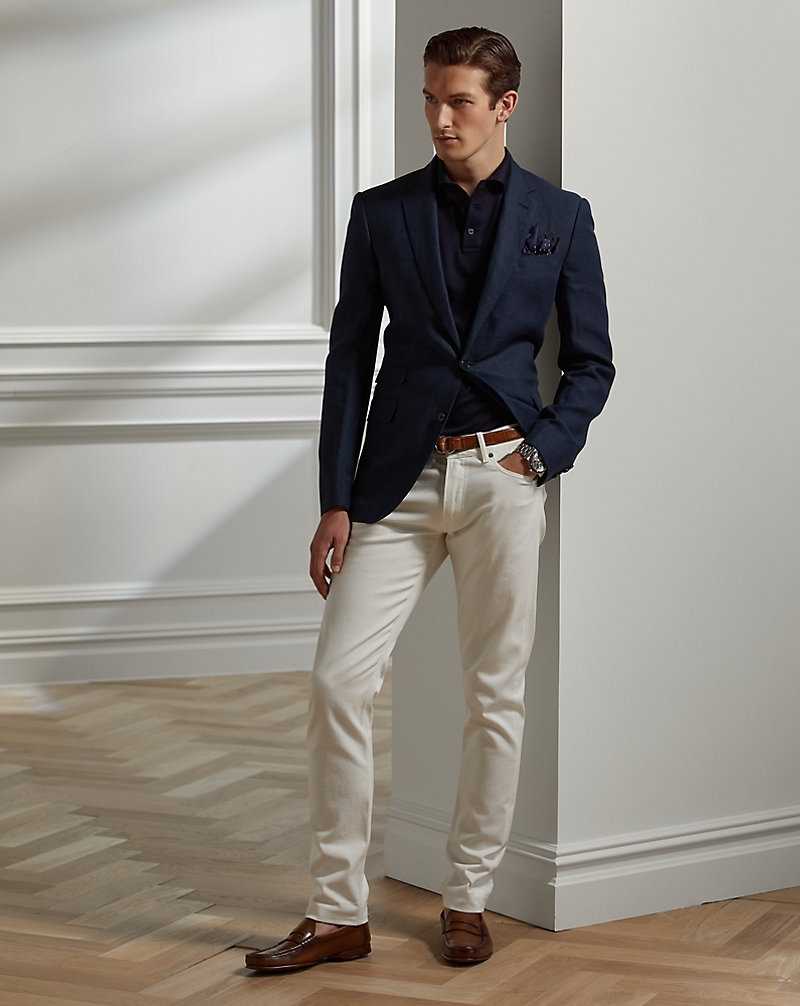 Blazers Ralph Lauren Gregory Linen Sport Hombre Azul Marino Oscuro | YFSRLHK-75 - vista 3