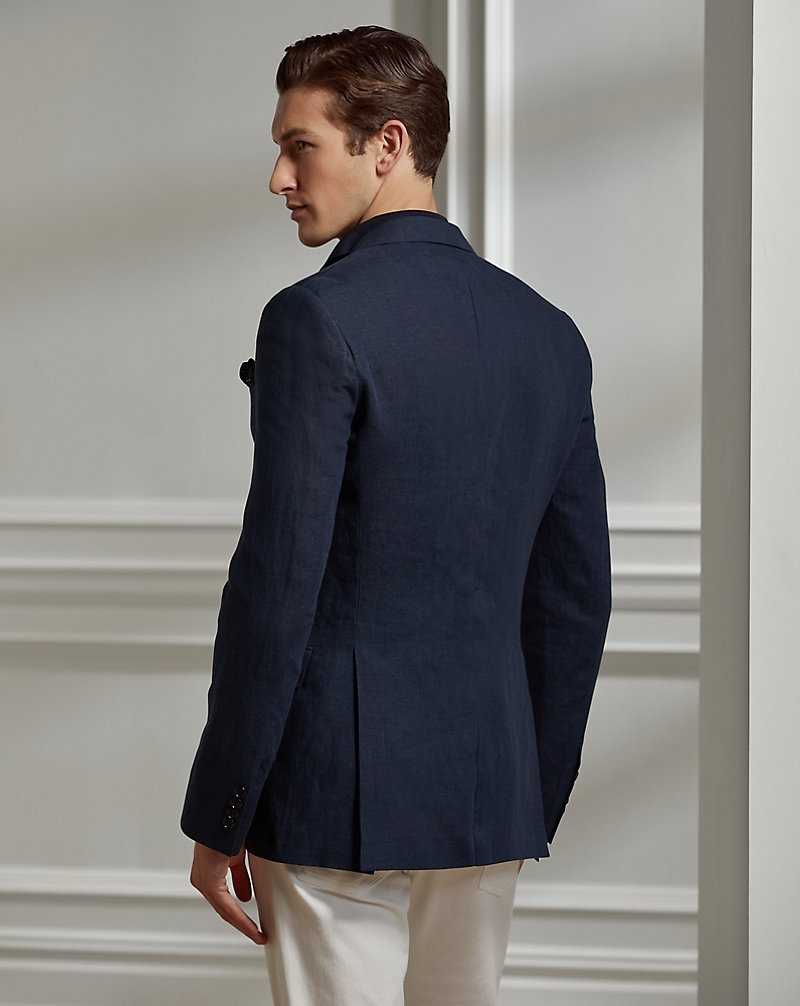 Blazers Ralph Lauren Gregory Linen Sport Hombre Azul Marino Oscuro | YFSRLHK-75 - vista 4