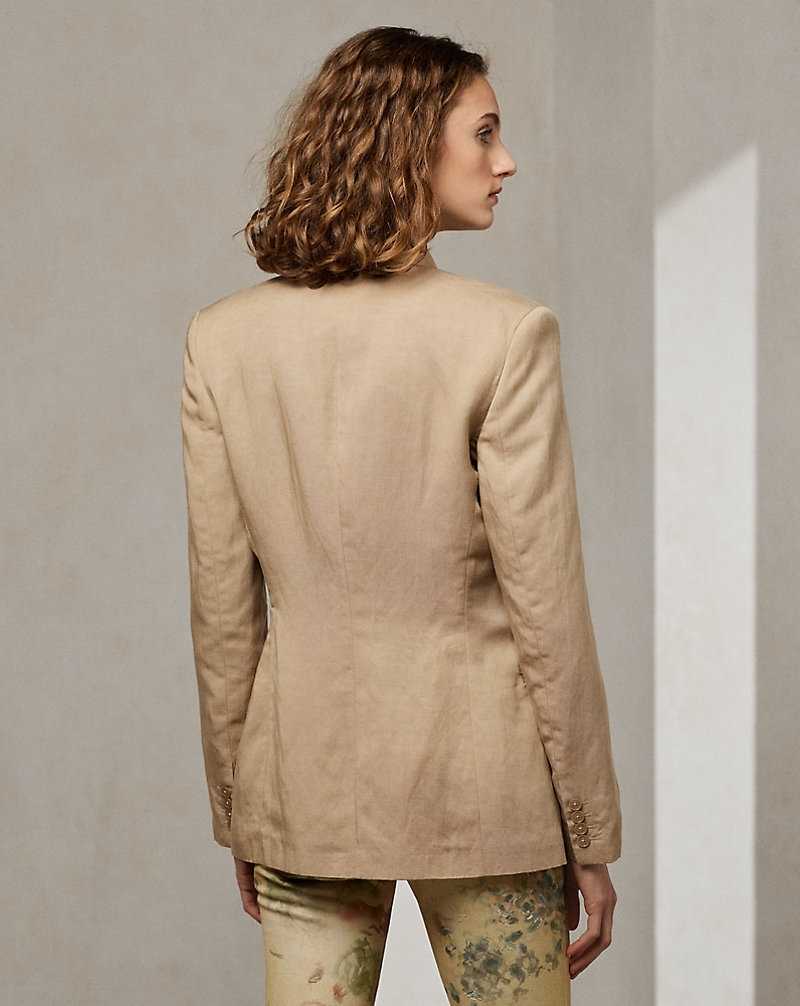 Blazers Ralph Lauren Gregory Linen-Blend Mujer Clay | HXWEJIB-98 - vista 4