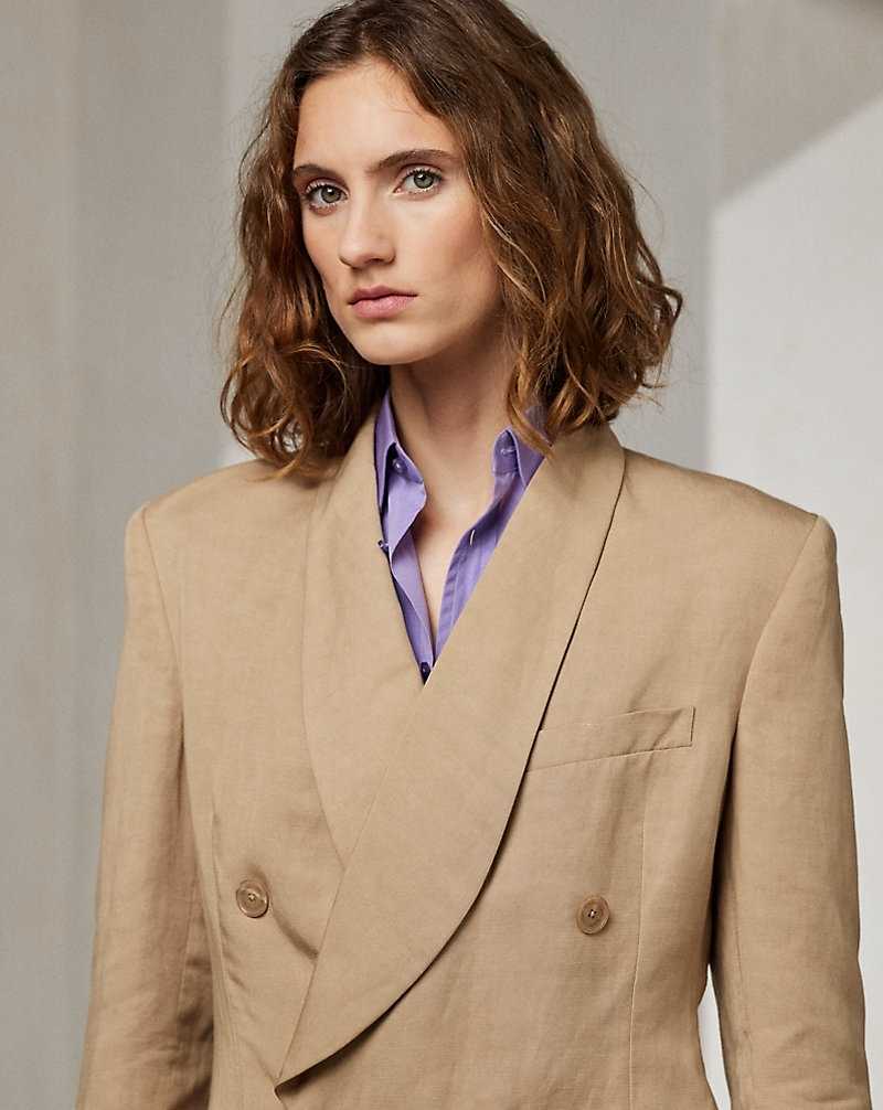 Blazers Ralph Lauren Gregory Linen-Blend Mujer Clay | HXWEJIB-98 - vista 5