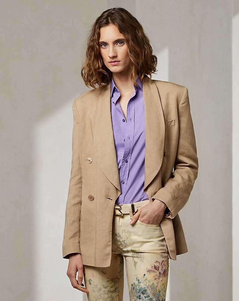 Blazers Ralph Lauren Gregory Linen-Blend Mujer Clay | HXWEJIB-98 - vista 1