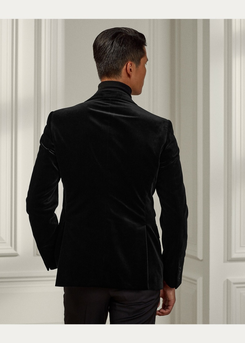 Blazers Gregory Velvet Dinner Jackets Hombre Negros | IVUS91852 - vista 5
