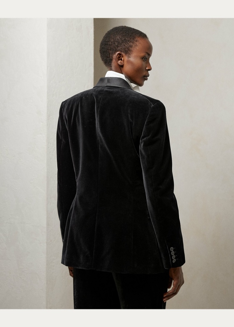 Blazers Gregory Velvet Tuxedo Jackets Mujer Negros | KZBH84031 - vista 2