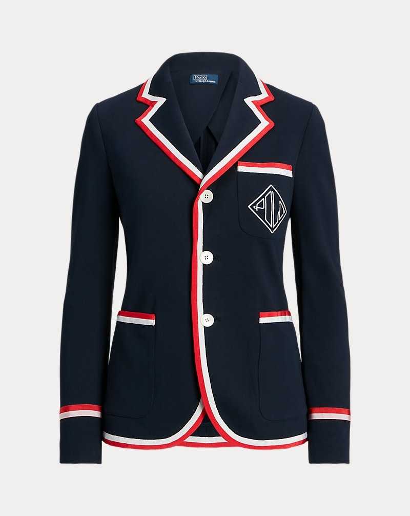 Blazers Ralph Lauren Grosgrain-Trim Terry Mujer Azul Marino | KZJNEAL-90 - vista 2
