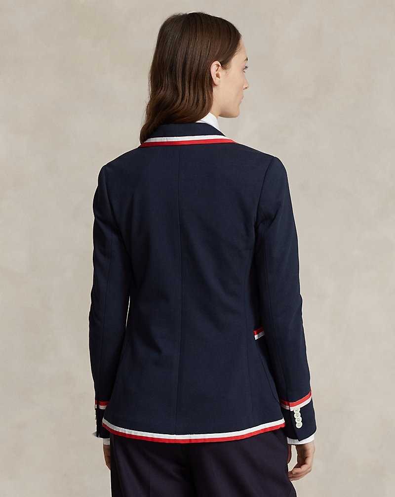Blazers Ralph Lauren Grosgrain-Trim Terry Mujer Azul Marino | KZJNEAL-90 - vista 4