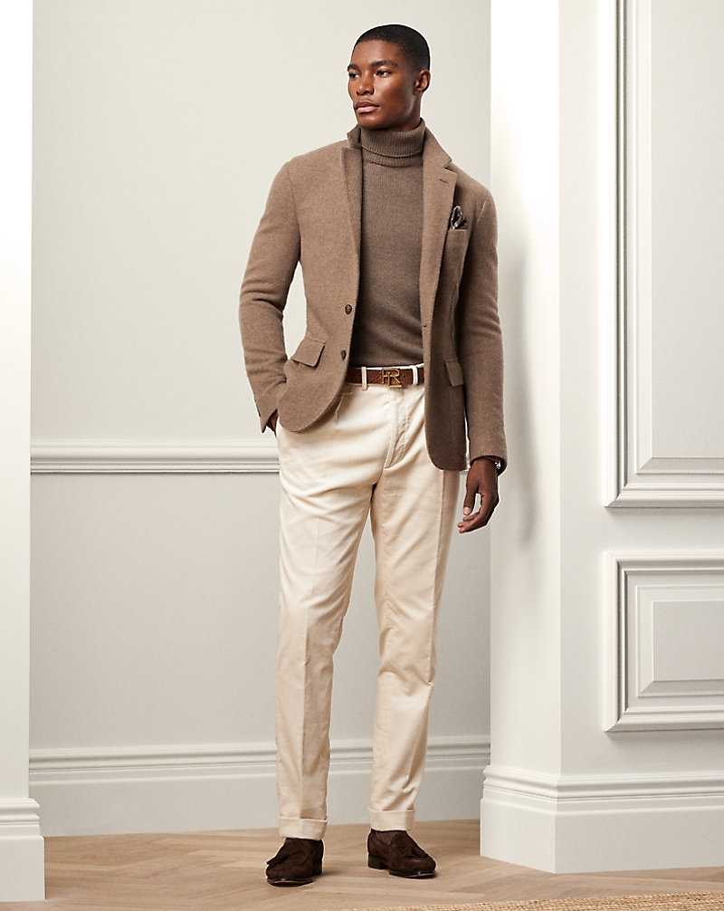 Blazers Ralph Lauren Hadley Brushed Cashmere-Wool Sport Hombre Azules | DTJGBWY-18 - vista 3