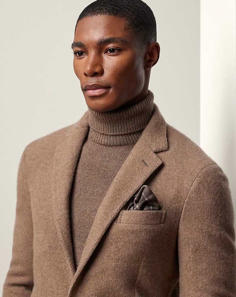 Blazers Ralph Lauren Hadley Brushed Cashmere-Wool Sport Hombre Azules | DTJGBWY-18 - vista 5