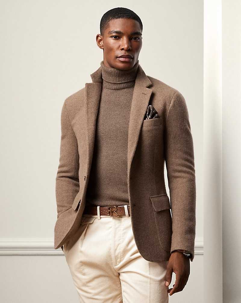 Blazers Ralph Lauren Hadley Brushed Cashmere-Wool Sport Hombre Azules | DTJGBWY-18 - vista 1