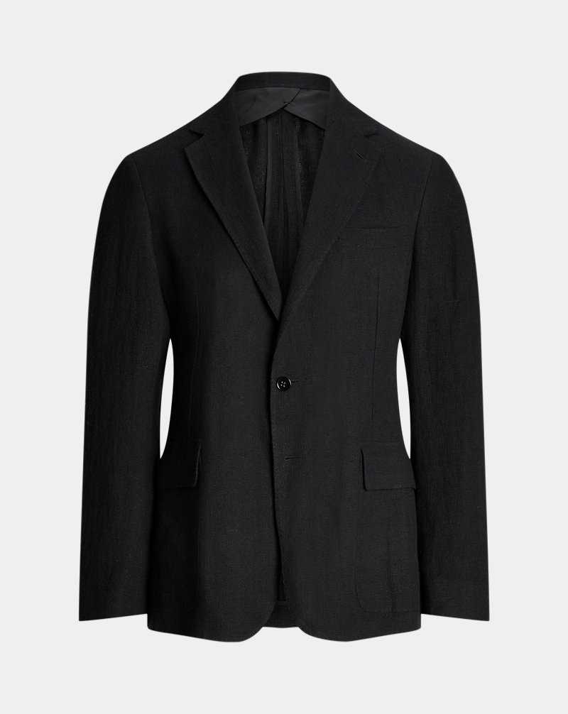 Blazers Ralph Lauren Hadley Hand-Tailored Textured Hombre Negros | NHYPCWF-04 - vista 2