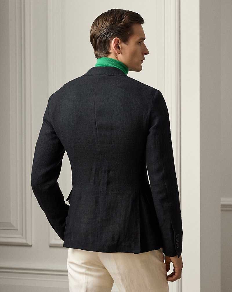 Blazers Ralph Lauren Hadley Hand-Tailored Textured Hombre Negros | NHYPCWF-04 - vista 4