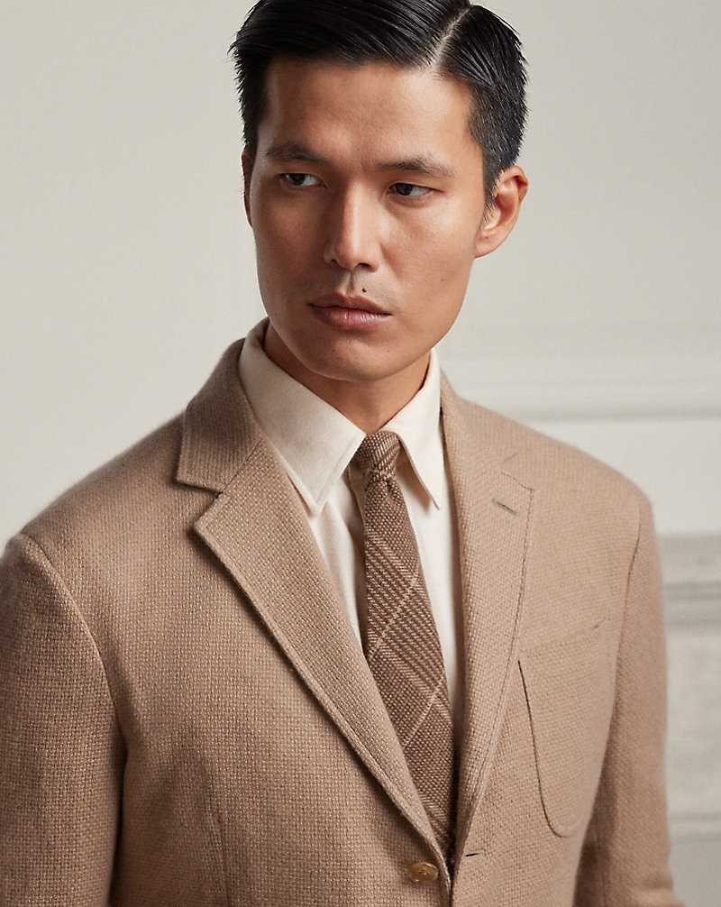 Blazers Ralph Lauren Hadley Hand-Tailored Cashmere Hombre Taupe Multi | BLMGUAE-67 - vista 5