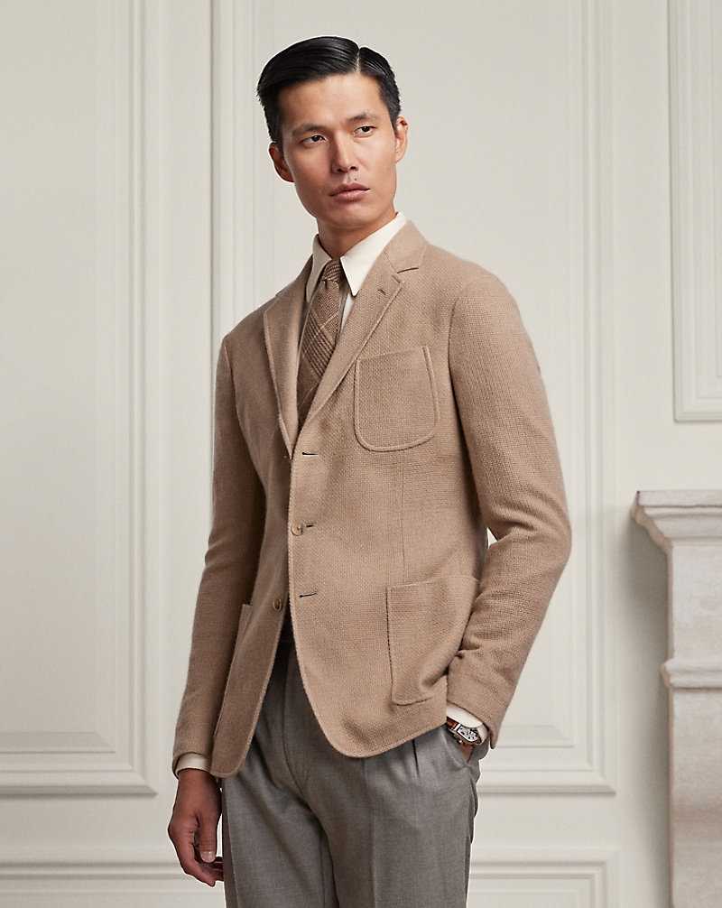 Blazers Ralph Lauren Hadley Hand-Tailored Cashmere Hombre Taupe Multi | BLMGUAE-67 - vista 1