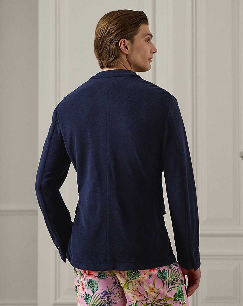 Blazers Ralph Lauren Hadley Hand-Tailored Terry Hombre Azul Marino | QPXSCZH-30 - vista 4