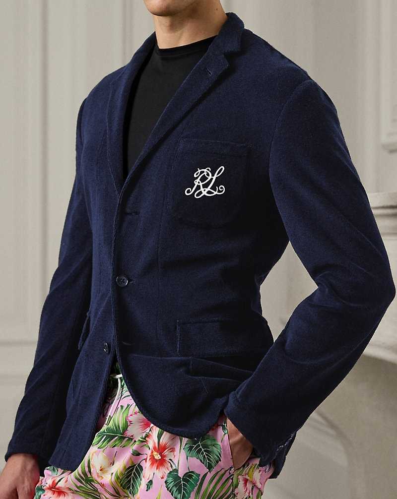 Blazers Ralph Lauren Hadley Hand-Tailored Terry Hombre Azul Marino | QPXSCZH-30 - vista 5