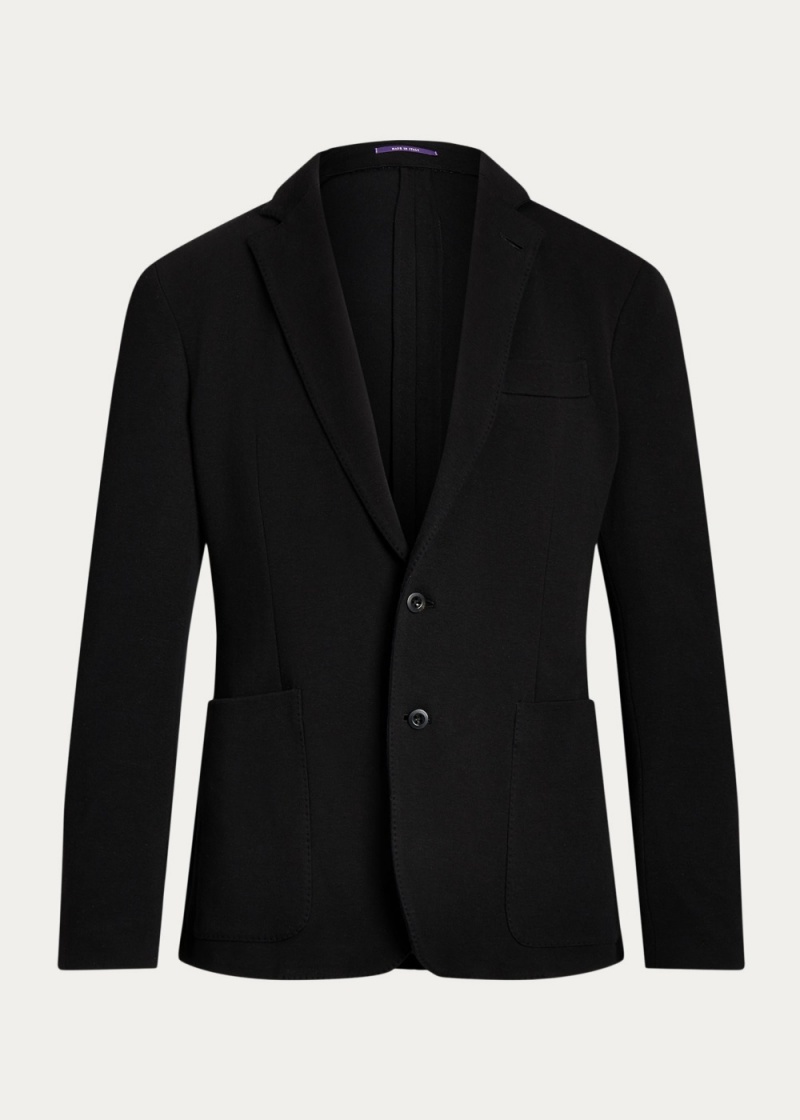 Blazers Hadley Hand-Tailored Double-Knit Jackets Hombre Negros | JETU79836 - vista 2