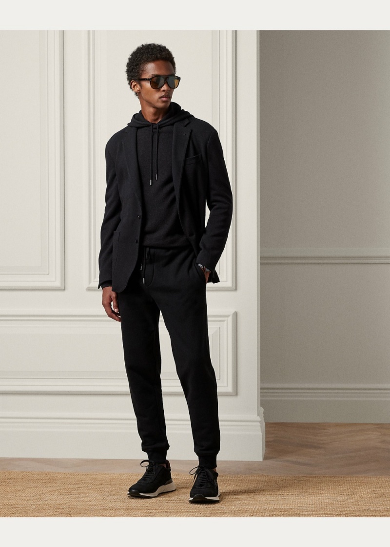 Blazers Hadley Hand-Tailored Double-Knit Jackets Hombre Negros | JETU79836 - vista 3