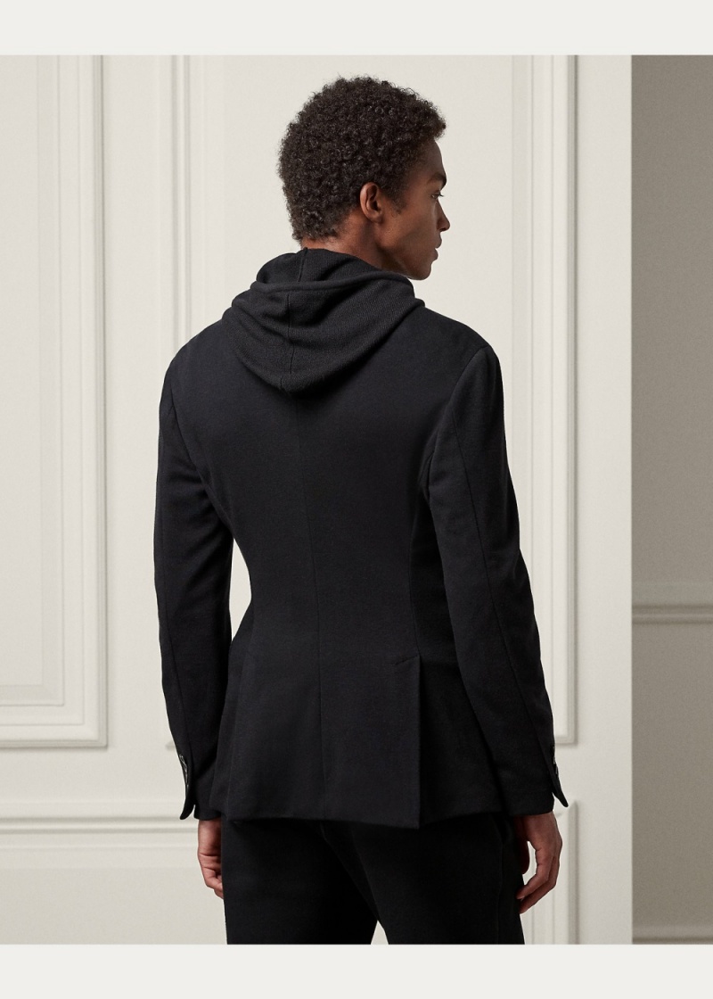 Blazers Hadley Hand-Tailored Double-Knit Jackets Hombre Negros | JETU79836 - vista 4
