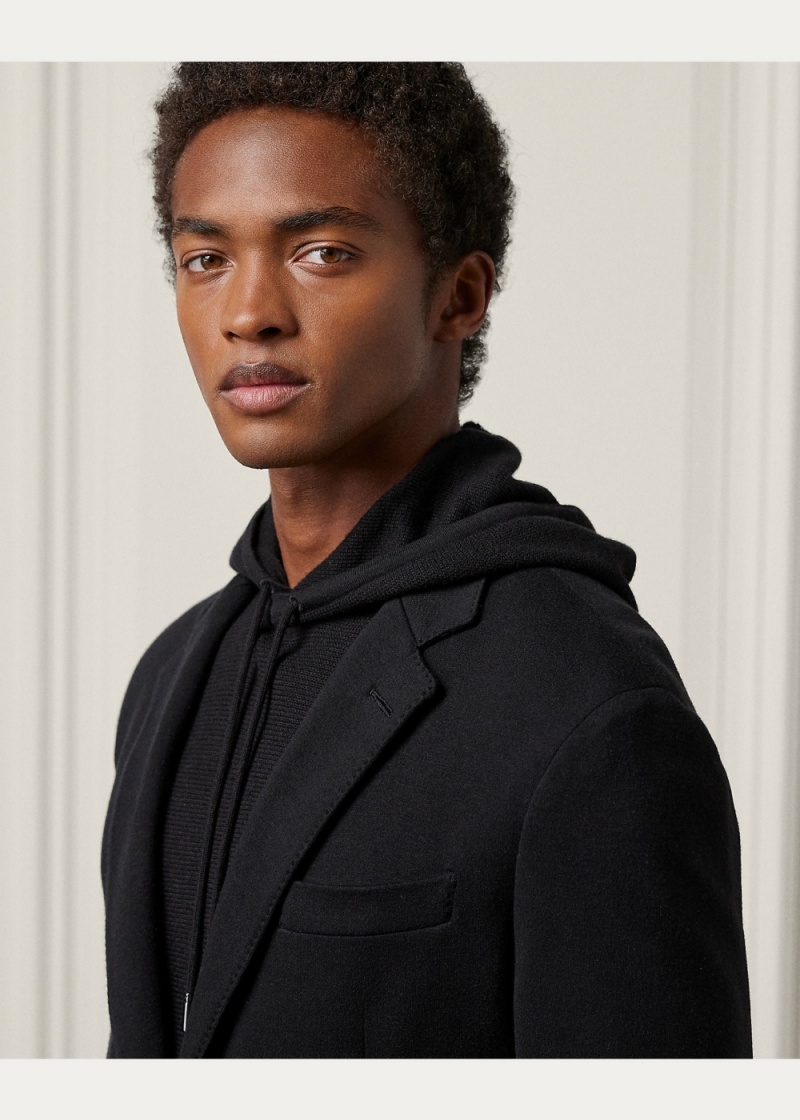 Blazers Hadley Hand-Tailored Double-Knit Jackets Hombre Negros | JETU79836 - vista 5